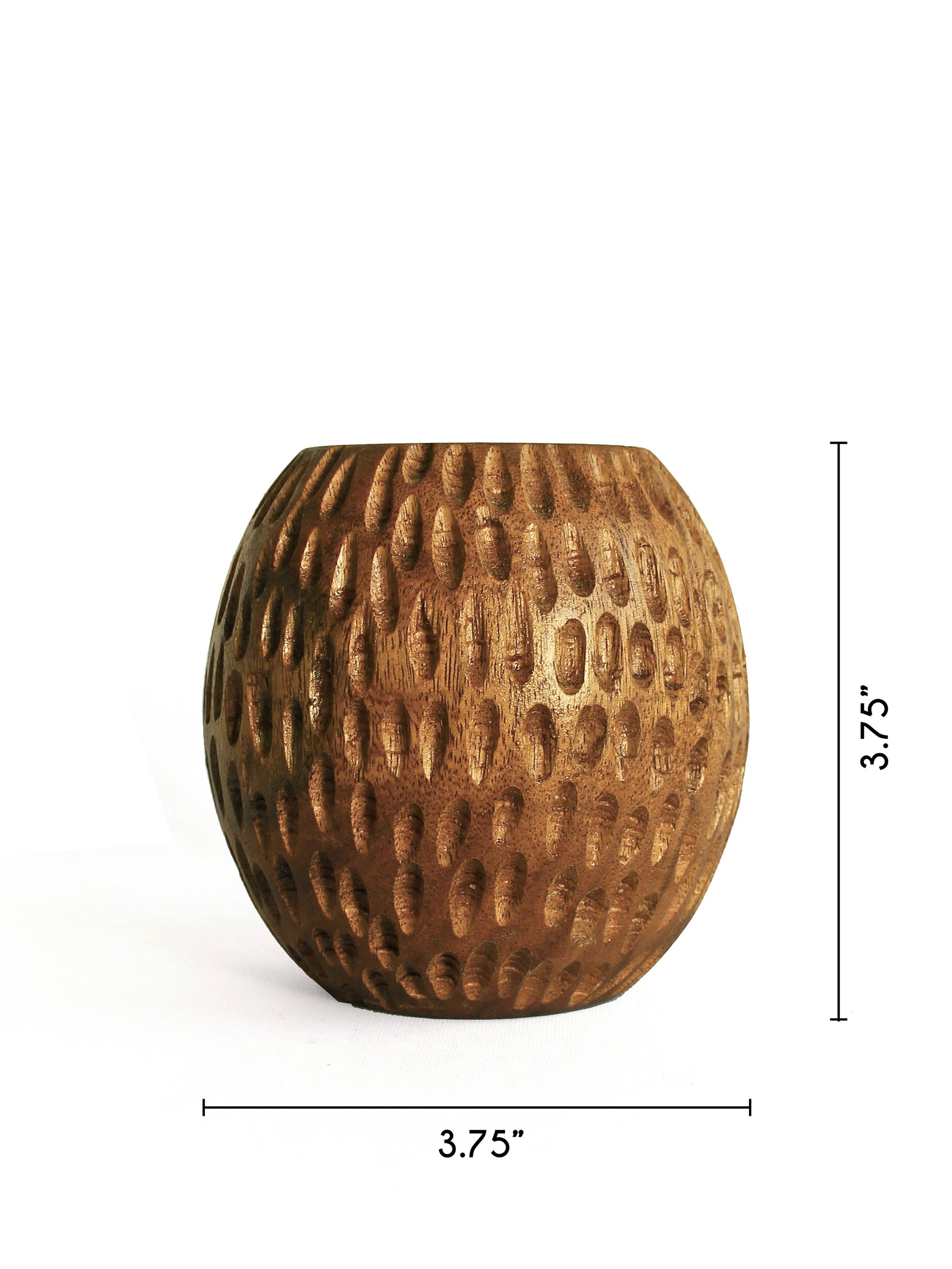 Carved Spherical Planter - Studio Indigene